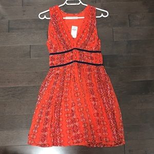 Abercrombie orange chiffon floral dress
